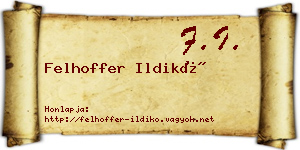 Felhoffer Ildikó névjegykártya