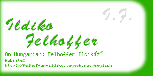 ildiko felhoffer business card